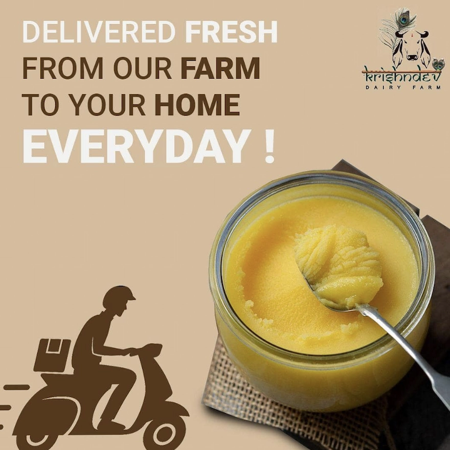 Jar of Krishndev Dairy Farm A2 Gir Cow Ghee - View 4