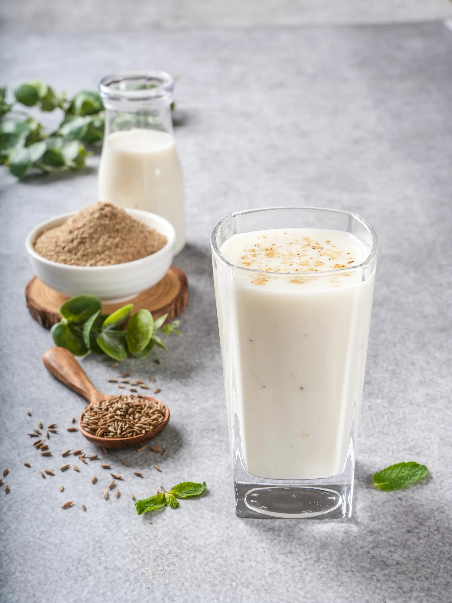 Bottle and glass of Krishndev Dairy Farm A2 Gir Cow Milk - View 1